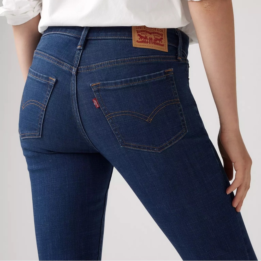 Levi's 711 Skinny Dark Blue Jeans Size 29 - Picture 2 of 9